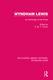 Wyndham Lewis: An Anthology of His Prose book cover