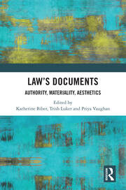 Law's Documents: Authority, Materiality, Aesthetics book cover