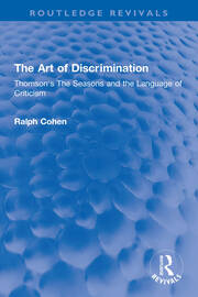 The Art of Discrimination: Thomson's The Seasons and the Language of Criticism book cover