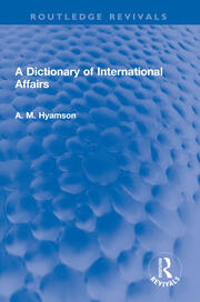 A Dictionary of International Affairs book cover