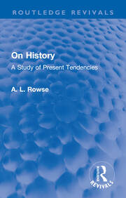 On History: A Study of Present Tendencies book cover