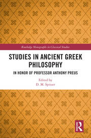 Studies in Ancient Greek Philosophy: In Honor of Professor Anthony Preus book cover