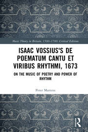 Isaac Vossius's De poematum cantu et viribus rhythmi, 1673: On the Music of Poetry and Power of Rhythm book cover