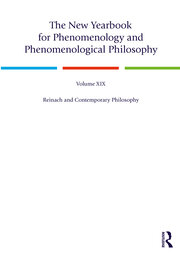 The New Yearbook for Phenomenology and Phenomenological Philosophy: Volume 19, Reinach and Contemporary Philosophy book cover