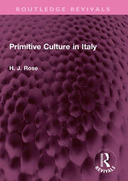 Primitive Culture in Italy book cover