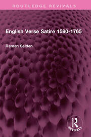 English Verse Satire 1590-1765 book cover