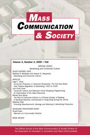 Advertising and Consumer Culture: A Special Issue of Mass Communication & Society book cover