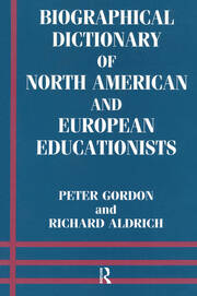 Biographical Dictionary of North American and European Educationists book cover