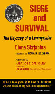 Siege and Survival: The Odyssey of a Leningrader book cover