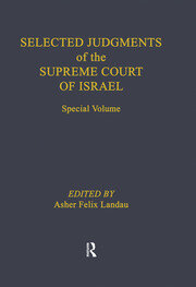 Selected Judgments of the Supreme Court of Israel book cover