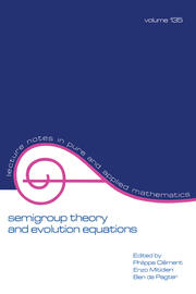 Semigroup Theory and Evolution Equations: The Second International Conference book cover