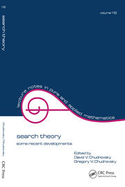 Search Theory: Some Recent Developments book cover