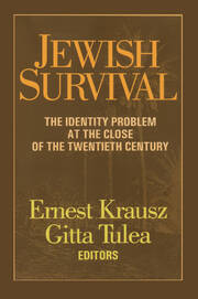 Jewish Survival: The Identity Problem at the Close of the 20th Century book cover