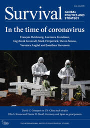 Survival: Global Politics and Strategy June-July 2020: In the Time of Coronavirus book cover