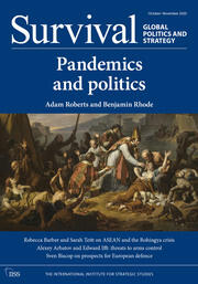 Survival October-November 2020: Pandemics and politics book cover