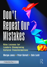 Don't Repeat Our Mistakes: Nine Lessons for Leaders Championing Cultural Transformations book cover