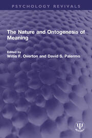 The Nature and Ontogenesis of Meaning book cover