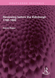 Reviewing before the Edinburgh 1788-1802 book cover
