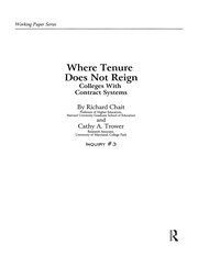 Where Tenure Does Not Reign: Colleges with Contract Systems book cover