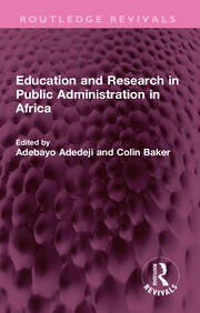 Education and Research in Public Administration in Africa book cover