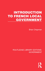 Introduction to French Local Government book cover