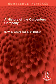 A History of the Carpenters Company book cover