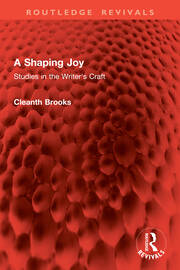 A Shaping Joy: Studies in the Writer's Craft book cover