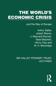 The World's Economic Crisis: and the Way of Escape book cover