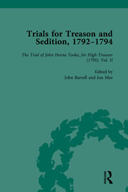 Trials for Treason and Sedition, 1792-1794, Part II vol 7 book cover
