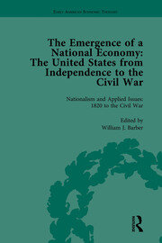 The Emergence of a National Economy Vol 5: The United States from Independence to the Civil War book cover