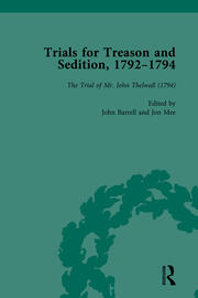 Trials for Treason and Sedition, 1792-1794, Part II vol 8 book cover