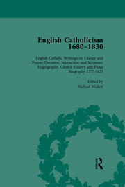 English Catholicism, 1680-1830, vol 6 book cover