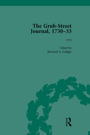 The Grub Street Journal, 1730-33 Vol 4 book cover