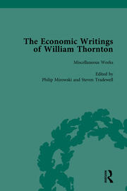 The Economic Writings of William Thornton Vol 1 book cover