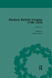 Modern British Utopias, 1700-1850 Vol 1 book cover