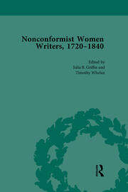 Nonconformist Women Writers, 1720-1840, Part I Vol 1 book cover