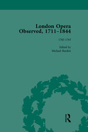 London Opera Observed 1711–1844, Volume III: 1783-1792 book cover