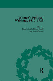 Women's Political Writings, 1610-1725 Vol 1 book cover