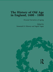 The History of Old Age in England, 1600-1800, Part II vol 8 book cover