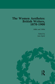The Women Aesthetes vol 2: British Writers, 1870–1900 book cover