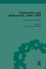 Depression and Melancholy, 1660–1800 vol 3 book cover