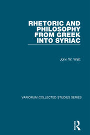 Rhetoric and Philosophy from Greek into Syriac book cover
