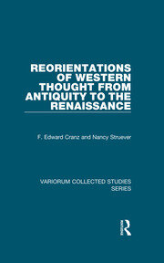 Reorientations of Western Thought from Antiquity to the Renaissance book cover