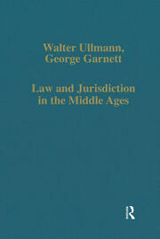 Law and Jurisdiction in the Middle Ages book cover