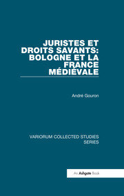 Juristes et droits savants: Bologne et la France médiévale book cover