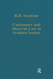 Customary and Shari‘ah Law in Arabian Society book cover