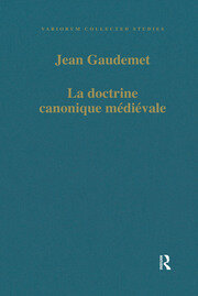 La doctrine canonique médiévale book cover
