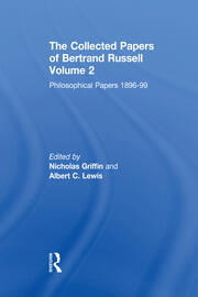 The Collected Papers of Bertrand Russell, Volume 2: The Philosophical Papers 1896-99 book cover