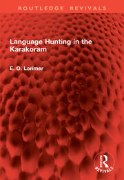Language Hunting in the Karakoram book cover
