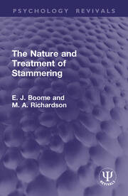 The Nature and Treatment of Stammering book cover